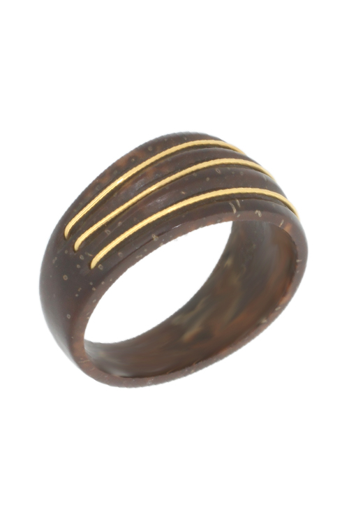 anillo madera de coco y oro amarillo 18 kilates precio de ocasion outlet joyeria foto lateral 002_51826-S_01