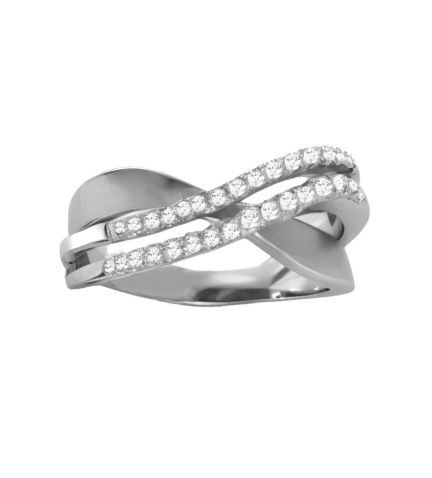 Anillo mujer oro blanco ley 18 ktes. con diamantes. 083_VILLA1101841 a precios baratos