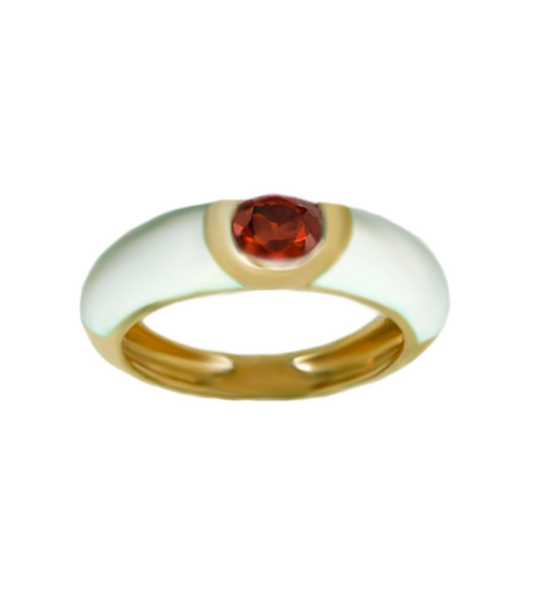 Anillo oro esmalte blanco y rubí 111_4371