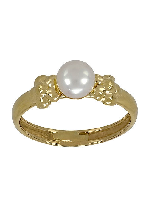 Anillo oro 18K y perla cultivada sortija para niña 005_20385 a precio barato
