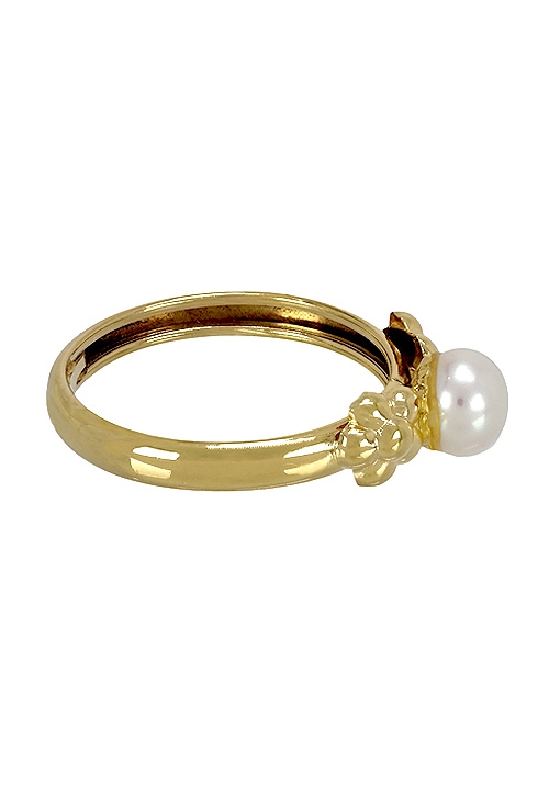 Anillo oro 18K y perla cultivada sortija para niña 005_20385 joyas de oro de ley