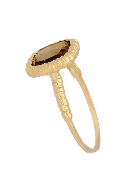 anillo oro amarillo 18 kilates con topacio bisel martele foto lateral 167_4845-ST