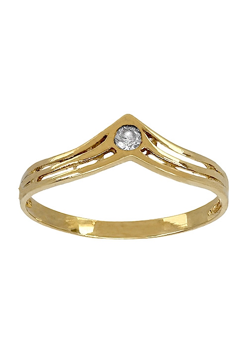Anillo oro amarillo con circonita, para mujer. 036_S66386 a precios baratos