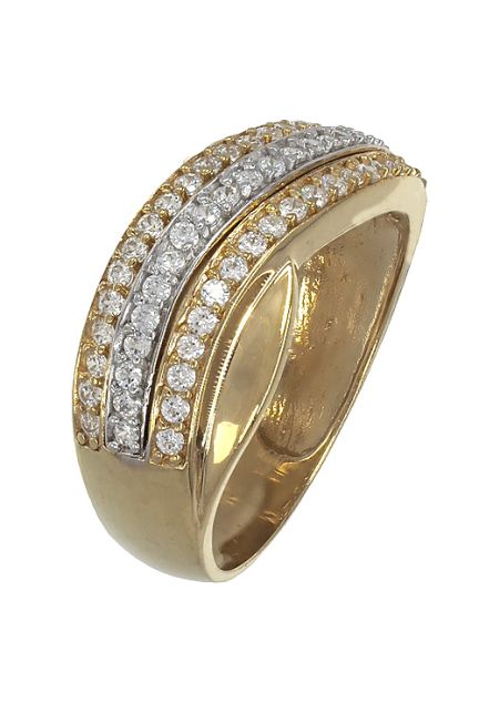 anillo oro bicolor 18 kilates con circonitas modelo bailarina foto de oblicua precio especial muy barato joyeria online 083_JI146_01