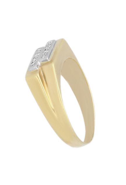 anillo oro bicolor 18 kilates con circonitas precio ocasion foto lateral 036_S65341_01