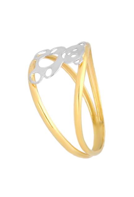 anillo oro bicolor 18 kilates motivo oso vista de lado 085_0111457_01
