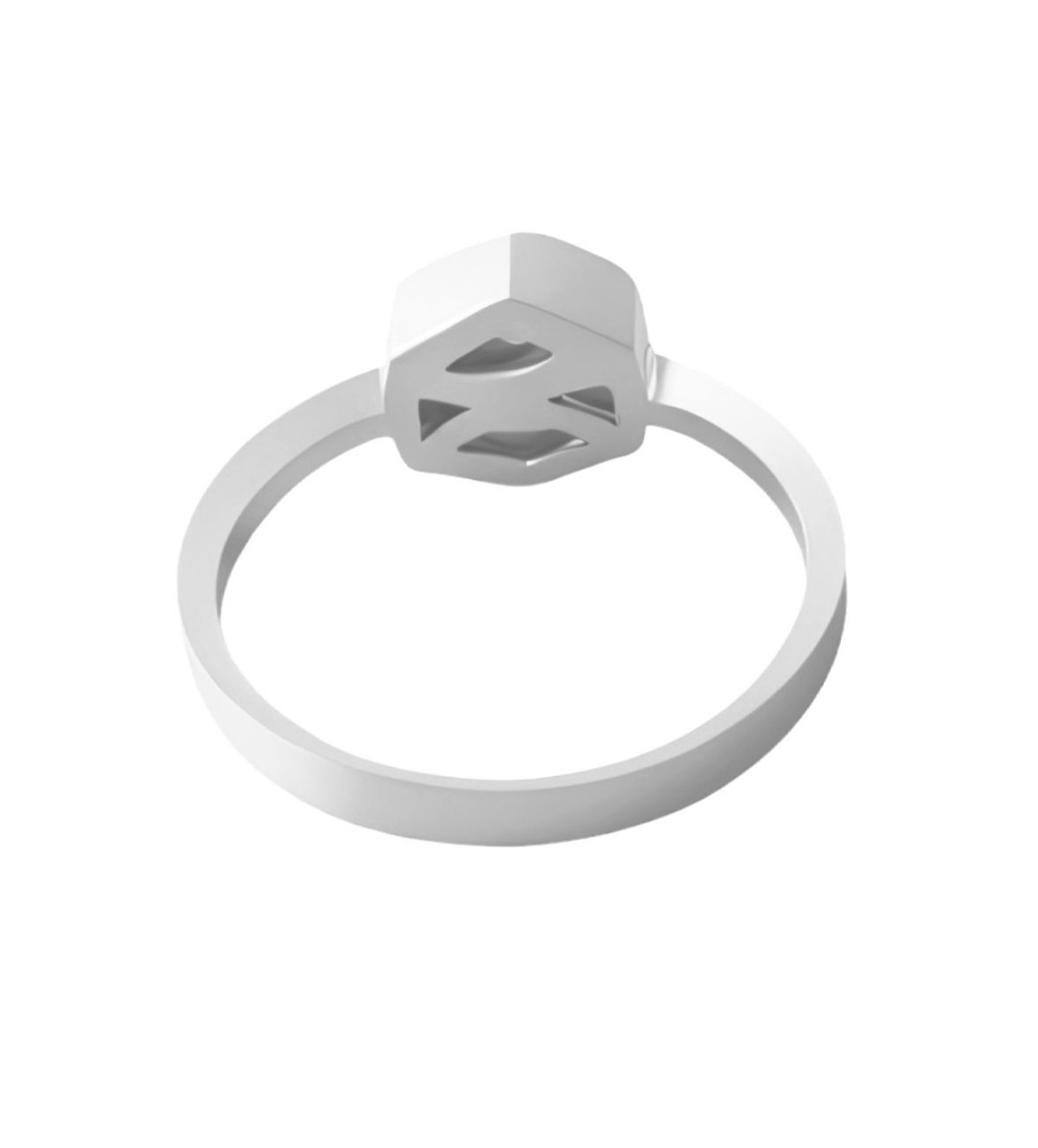 anillo oro blanco 18 kilates con diamante chaton hexagonal foto trasera 192_Z0192-OB_03