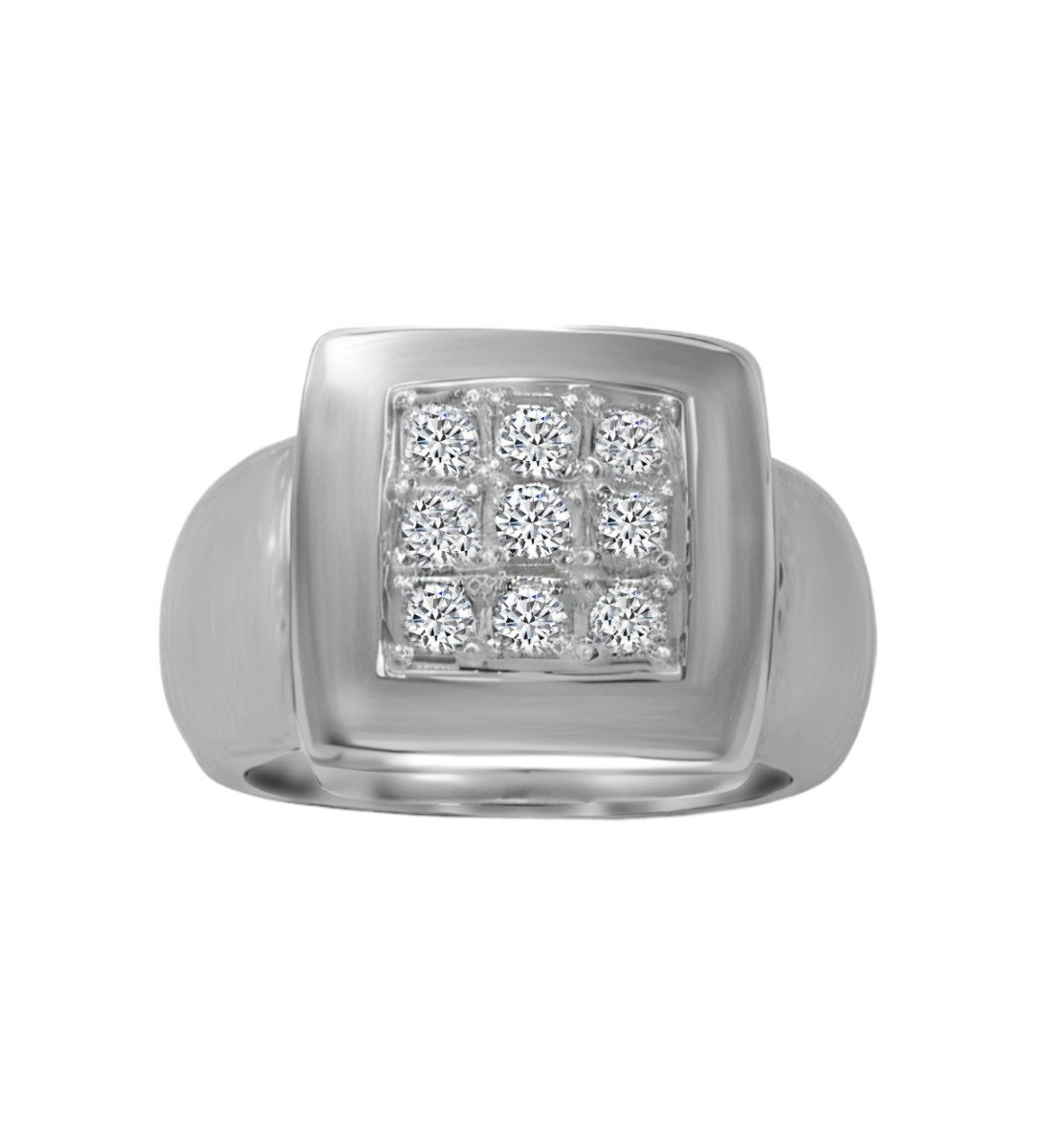 anillo de oro blanco con diamantes foto frontal 111_4875