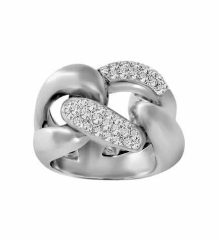 anillo mujer oro blanco 18k con diamantes motivo nudo foto frontal 111_4S-038-B