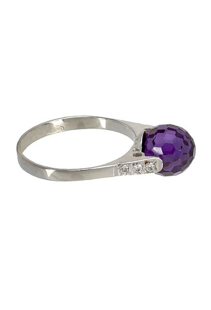 anillo oro blanco y cuarzo morado a precio especial de ocasion foto 2 146_0061-B-M