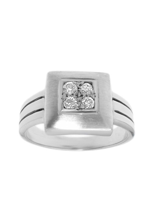 anillo oro blanco 18 kilates con diamantes motivo cuadrado precio especial en joyeria online