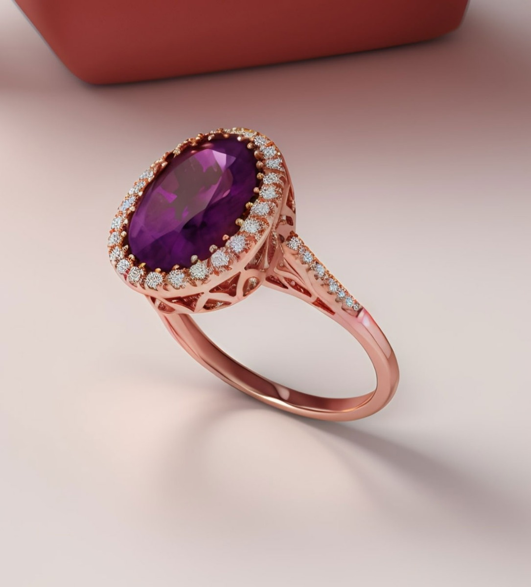 anillo oro rosa con amatista y brillantes toma render para parrilla web
