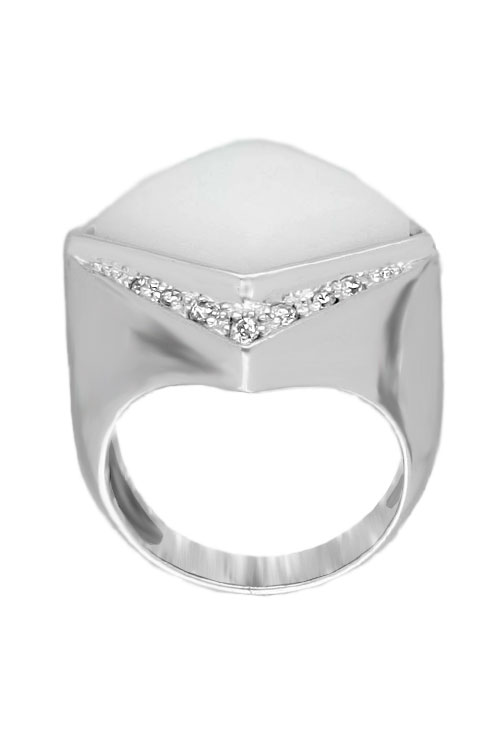 anillo plata con circones y agata blanca toma cenital 132_71158-S_02