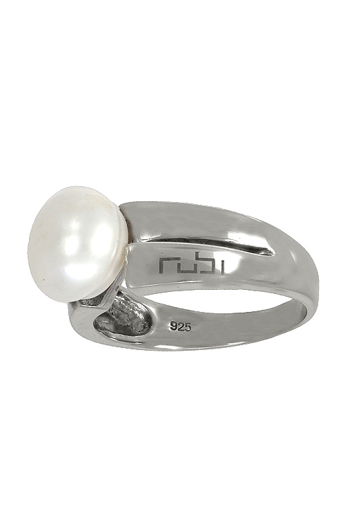 anillo plata de ley con perla cultivada vista tumbada derecha precio de ocasion outlet de joyeria 103_SR787_02