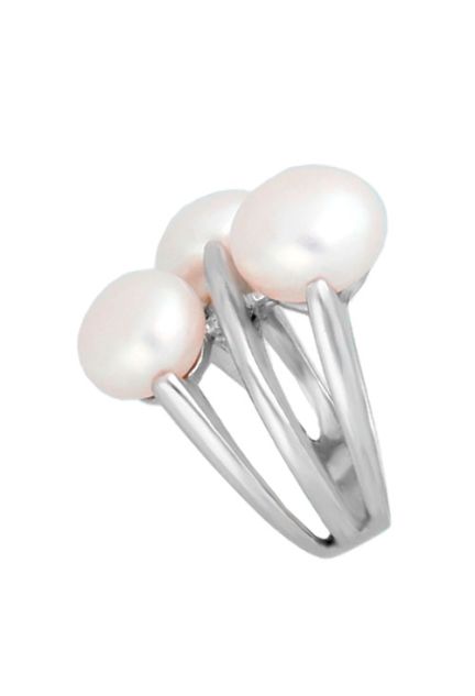 anillo plata de ley y perlas cultivadas oportunidad outlet joyeria foto lateral