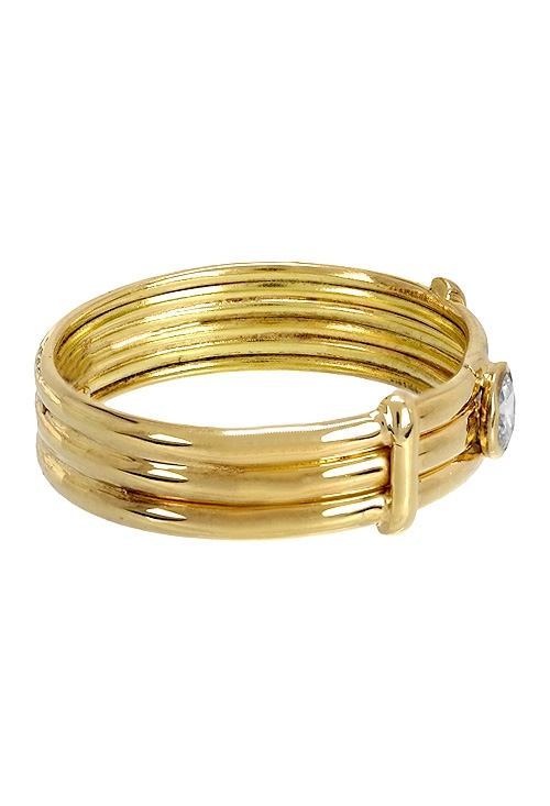 anillo solitario mujer oro amarillo 18k precio de ocasion 063_3551-S foto 3