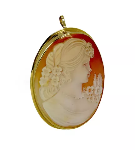 broche de oro para solapa signora viista frontal