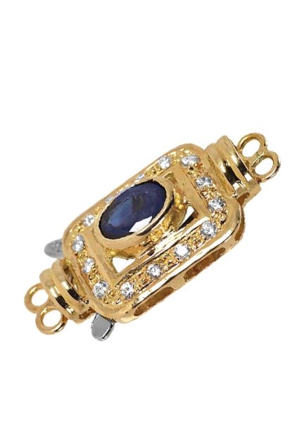 broche de collar oro amarillo 18 ktes con zafiro y circonitas vista lateral 173_1112-GA_01