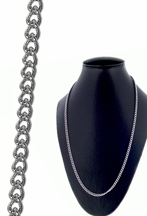 Cadena de metal con bano de rodio - foto 3 - rfcia.015_0018