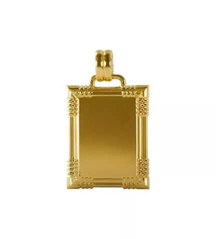 chapa de identidad de oro vista principal