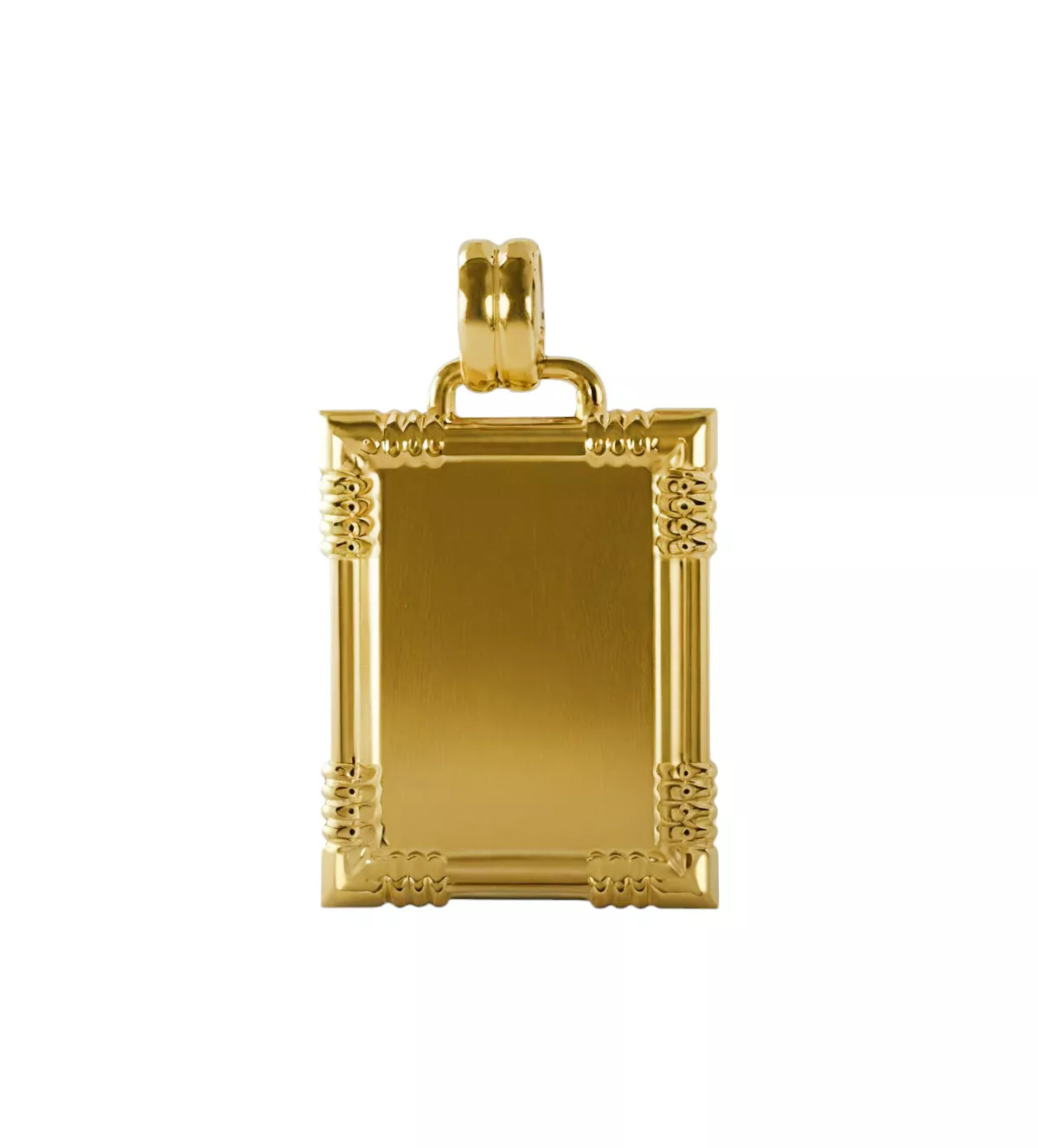 chapa de identidad de oro vista principal