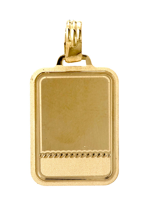 Chapa de oro amarillo de 18 kilates con forma rectangular - foto 1 - rfcia.045_216582L1-13