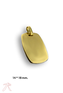 Chapa identidad oro 1ª ley 750 mmas. (18 k.) chapa oro amarillo rfcia.189_03-512-1