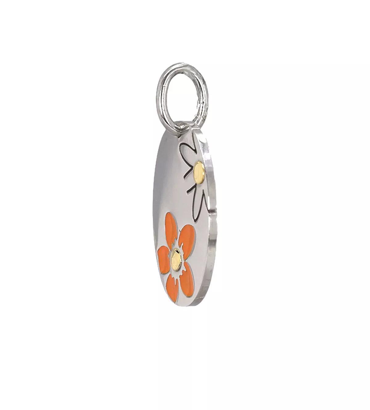 Colgante de acero con flores esmaltadas 045_04504102 - Imagen 3