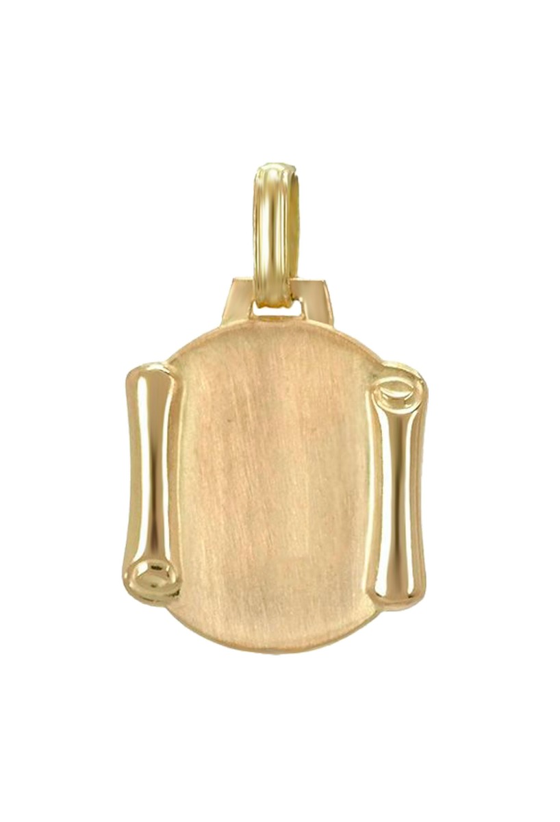 chapa identidad oro 18 ktes pergamino vista frontal 189_03-112-2