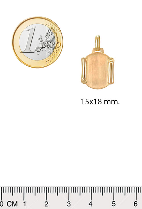 chapa identidad oro 18 ktes pergamino vista medidas189_03-112-2_01