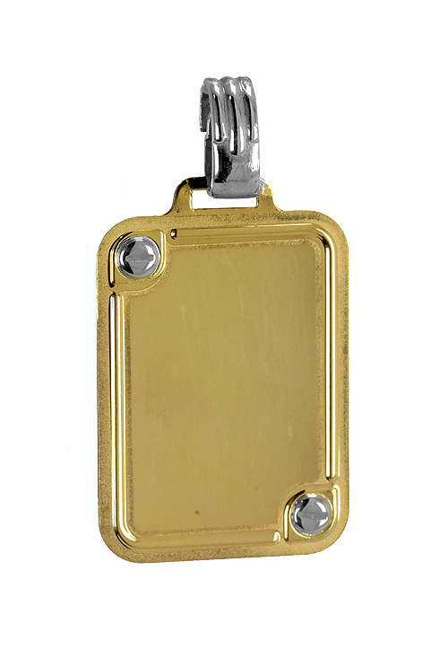 Chapa identidad oro bicolor. 083_JI035