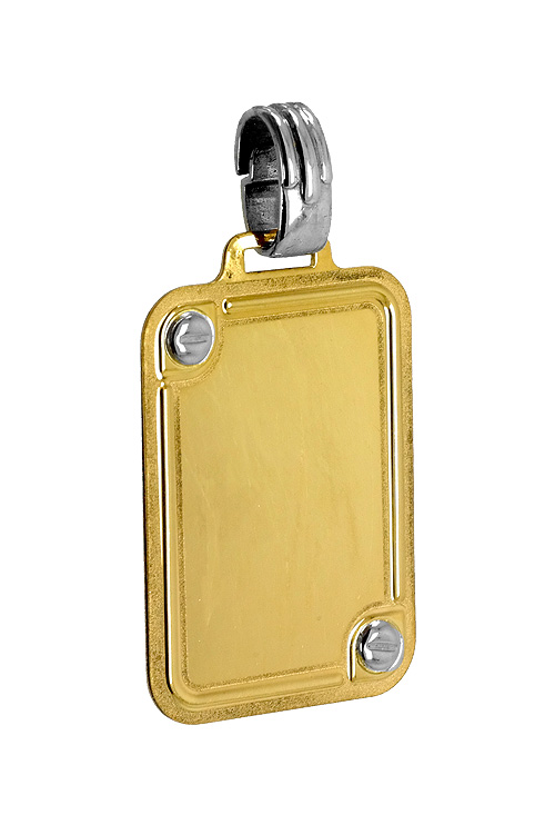 Chapa identidad oro bicolor. 083_JI035 precios baratos