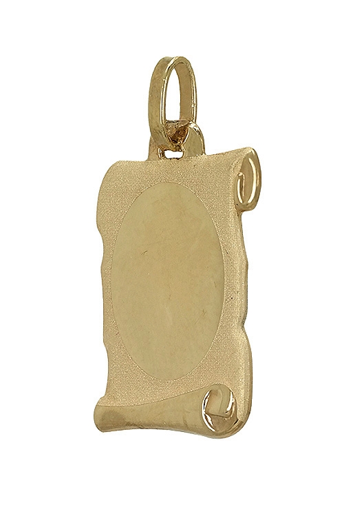 Chapa identidad rectangular, oro amarillo ley, pergamino. 045_21194L2-12 (Chapas identidad) foto lateral