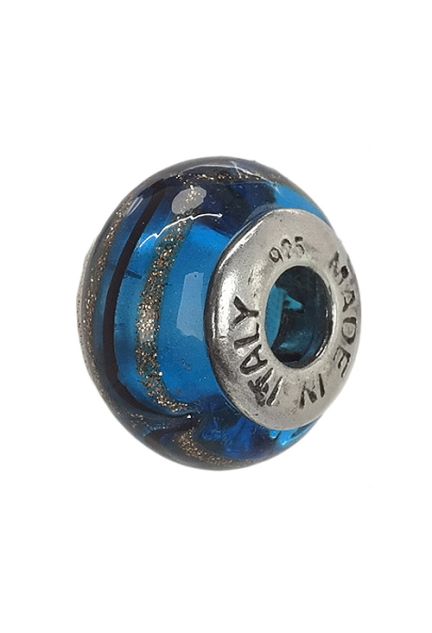 charm de plata y cristal de murano tonos azules 015_MRN109 foto lateral