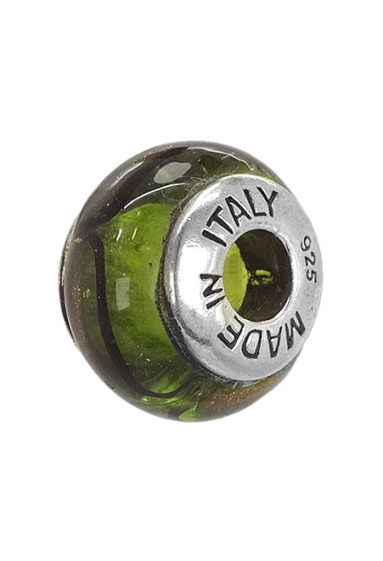 abalorio de plata y cristal de murano tonos verdes 015_MRN111 foto 2