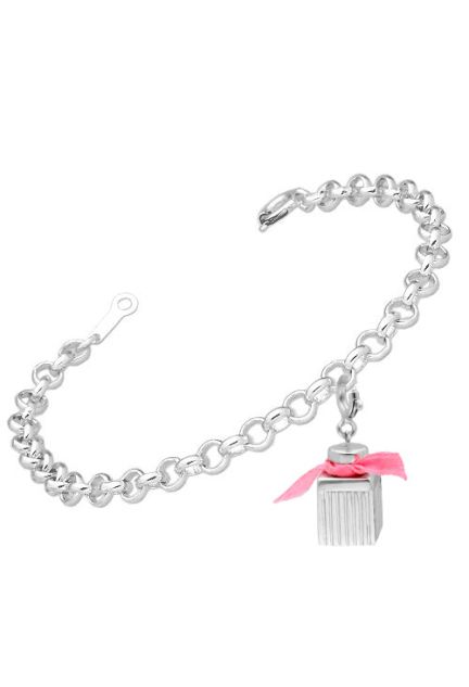 charm plata de ley frasco de colonia foto en pulsera 132_72603_01