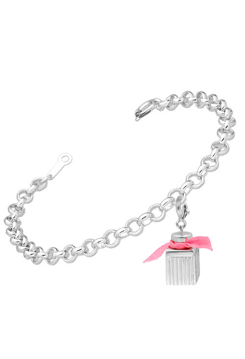 charm plata de ley frasco de colonia foto en pulsera 132_72603_01