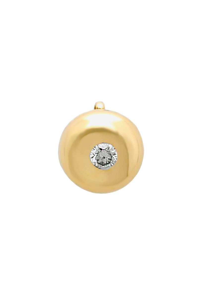 colgante oro amarillo 18 kilates chaton con diamante vista frontal 100_2998b