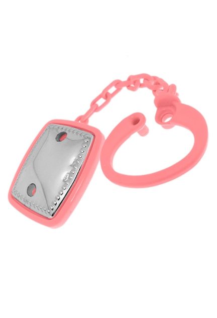 Chupetero en plata para bebe en color rosa, regalos para bautizos 088_005148-R