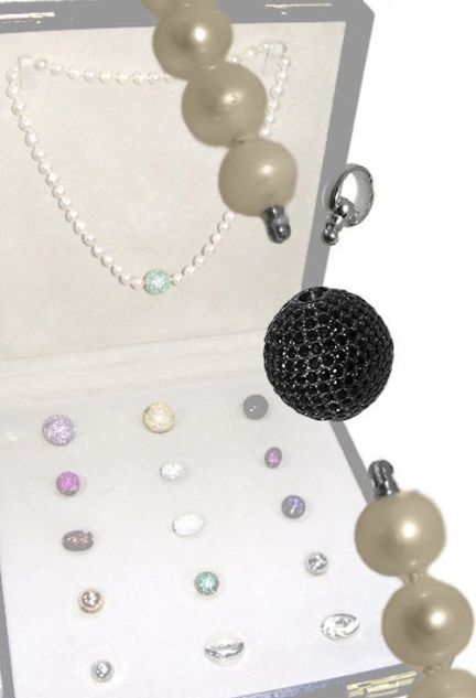 Cierre de collar plata y circonitas negras. 248_C4S147P-01SR