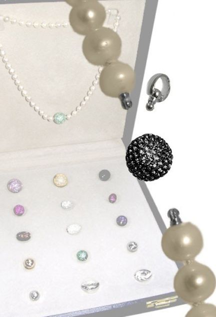 Cierre collar plata forma esférica. 248_C4S582P-01SR