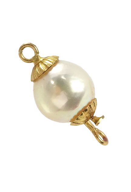 Cierre de collar una vuelta, perla cultivada con casquillas - foto 3 - rfcia.037_CONCHA