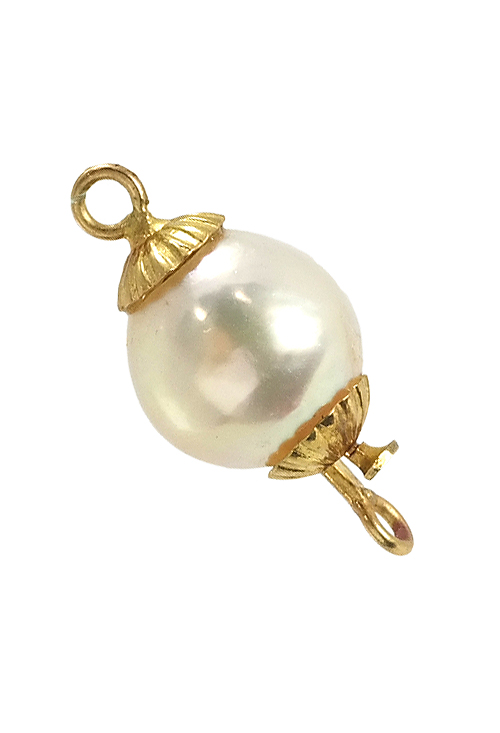 Cierre de collar una vuelta, perla cultivada con casquillas - foto 3 - rfcia.037_CONCHA