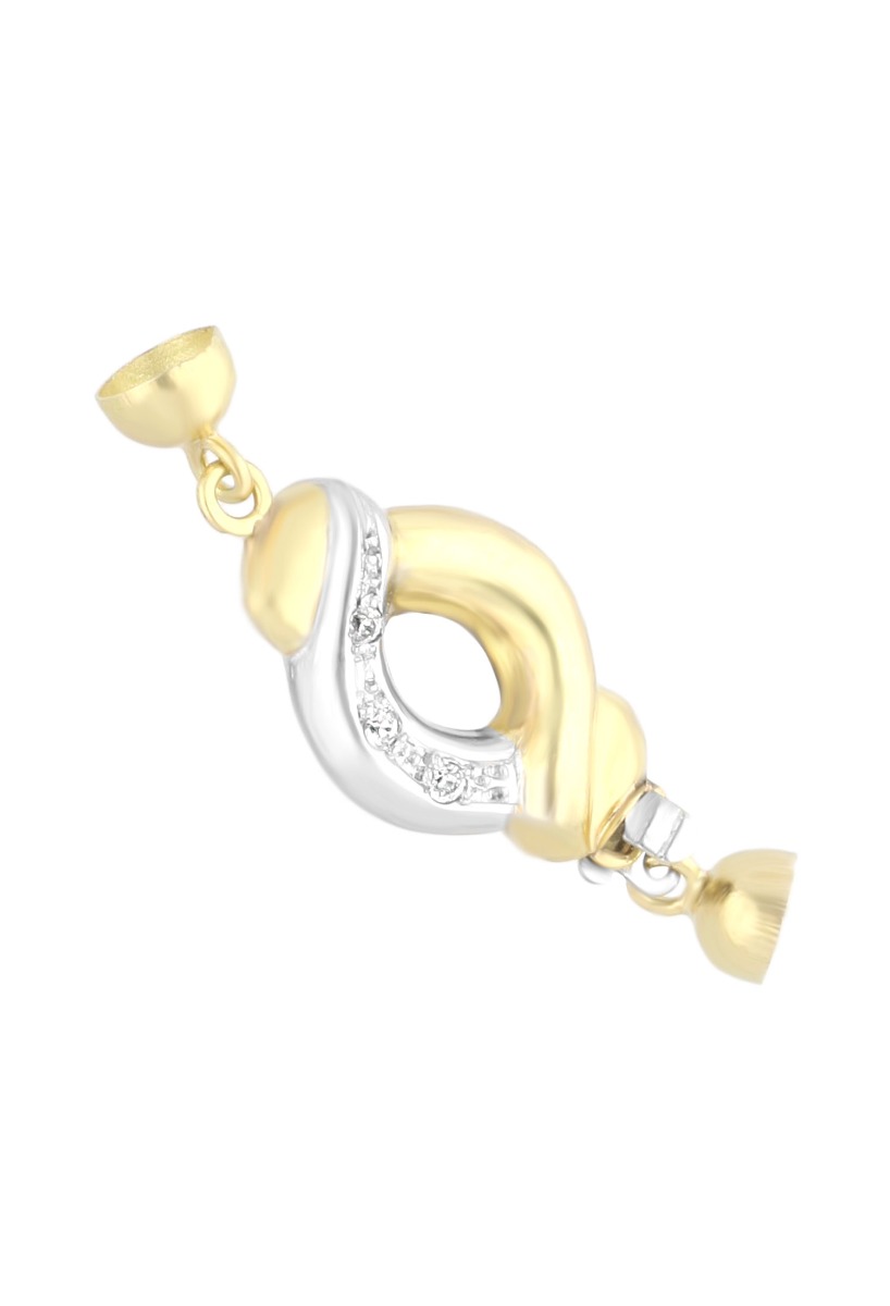 cierre collar oro bicolor 18 kilates para varios hilos vista principal