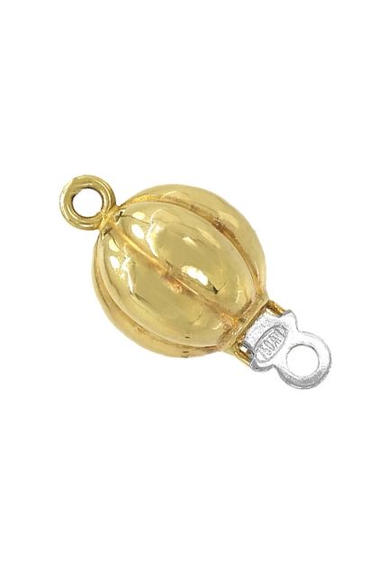 cierre collar oro 18 kilates bola gallones para una vuelta