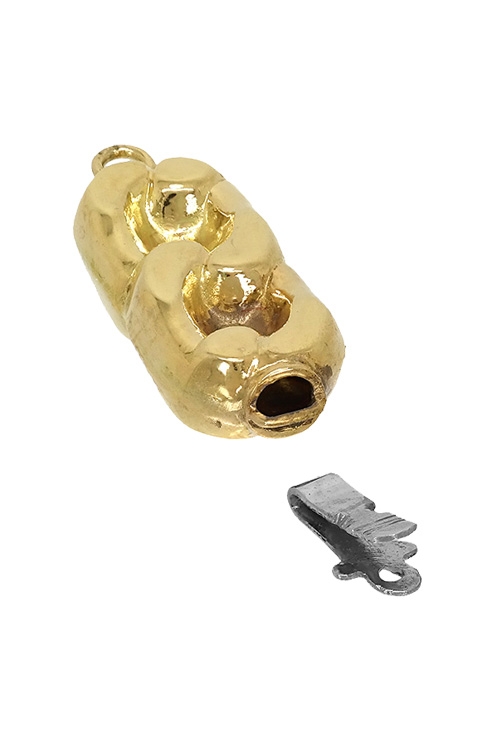 cierre de collar oro amarillo 18 kilates para una vuelta sistema lengueta con pasador de freno precio barato joyeria online vista cierre separado