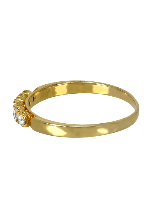 cintillo oro amarillo 18 ktes con 5 diamantes vista tumbada 192_Z0004_02