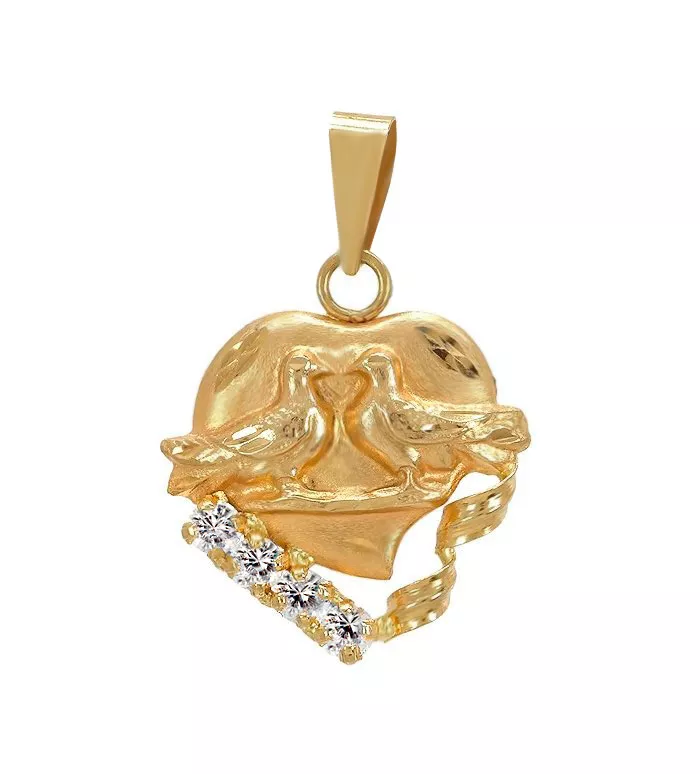 colgante oro 8 kilates para enamorados