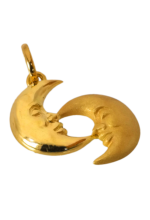 Colgante luna de oro amarillo 18 ktes - foto 3 - rfcia.001_005307