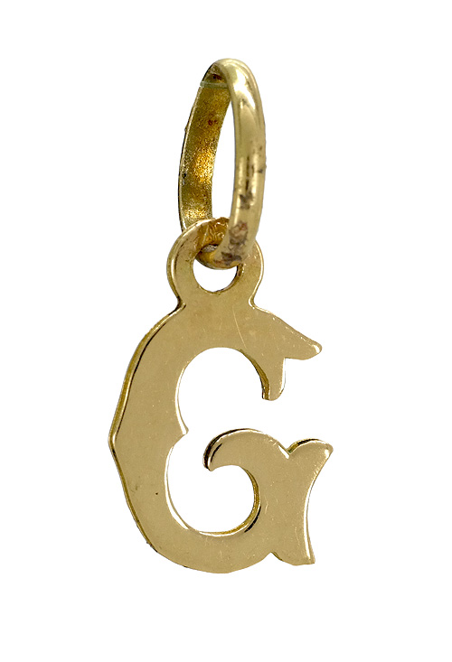 colgante oro amarillo inicial G 173_INSIG